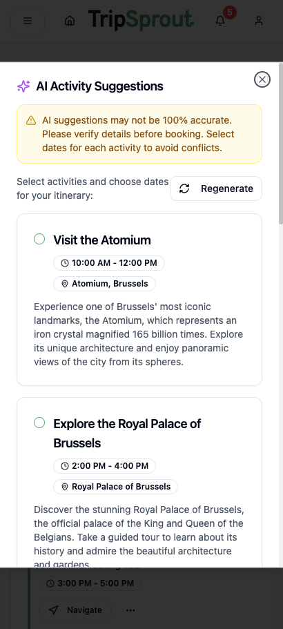 AI suggestions screenshot