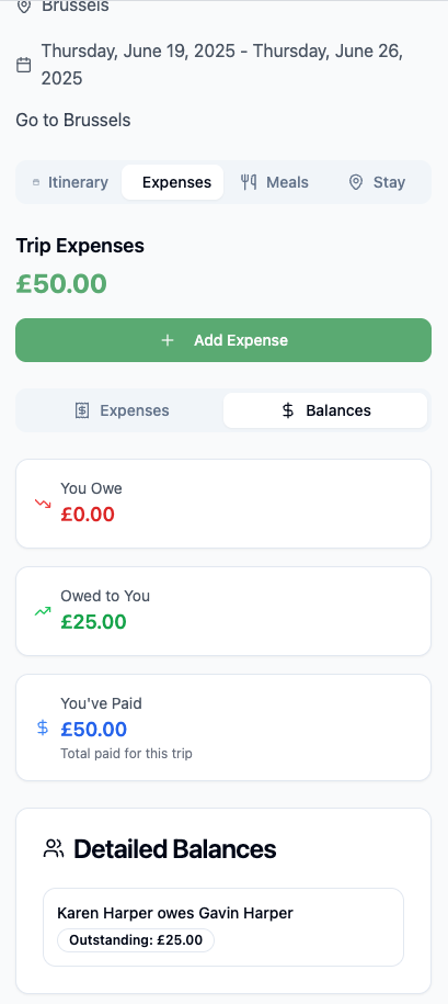 Expense tracking